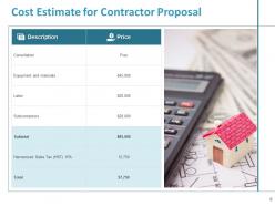 Contractor proposal template powerpoint presentation slides