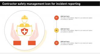 Contractor Safety Management Icon For Incident Reporting