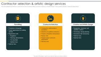 Contractor Selection And Artistic Design Services Architecture Company Profile