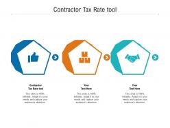 Contractor tax rate tool ppt powerpoint presentation icon mockup cpb