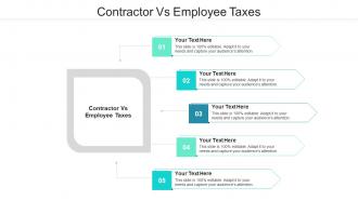 Contractor vs employee taxes ppt powerpoint presentation file summary cpb