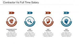 Contractor Vs Full Time Salary Ppt Powerpoint Presentation Infographic Aids Cpb