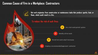 Contractors As A Cause Of Fire In Workplace Training Ppt
