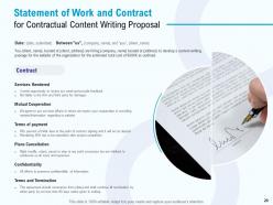 Contractual Content Writing Proposal Powerpoint Presentation Slides
