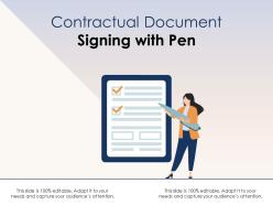 Contractual document signing with pen