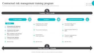 Contractual Risk Management Training Program