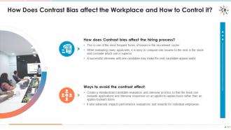 Contrast bias affect at workplace and techniques to control it edu ppt