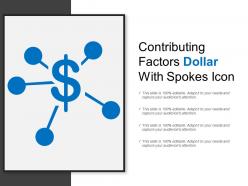 Contributing factors dollar with spokes icon