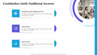 Contribution Limits Traditional Income In Powerpoint And Google Slides Cpb