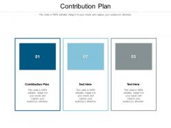 Contribution plan ppt powerpoint presentation styles guidelines cpb