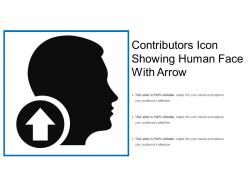 Contributors icon showing human face with arrow