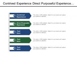 Contrived experience direct purposeful experience degree difficulty level differentiation