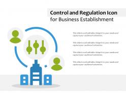 Control and regulation icon for business establishment
