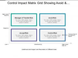 Control impact matrix grid showing avoid and control risk