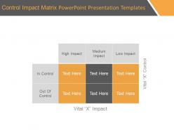 Control impact matrix powerpoint presentation templates