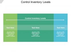 Control inventory levels ppt powerpoint presentation infographic slide cpb