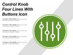 Control knob four lines with buttons icon