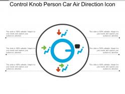 Control knob person car air direction icon