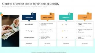 Control Of Credit Score For Financial Stability