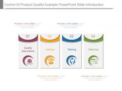 Control of product quality example powerpoint slide introduction