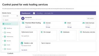 Control Panel For Web Hosting Services