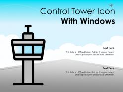 Control tower icon with windows