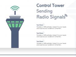 Control tower sending radio signals