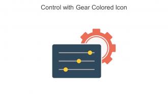 Control With Gear Colored Icon In Powerpoint Pptx Png And Editable Eps Format