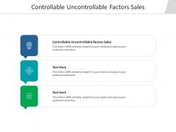 Controllable uncontrollable factors sales ppt powerpoint presentation show slideshow cpb