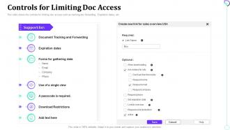 Controls for limiting doc access docsend investor funding elevator ppt pictures master