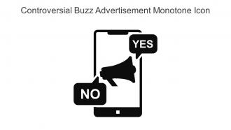 Controversial Buzz Advertisement Monotone Icon In Powerpoint Pptx Png And Editable Eps Format