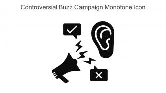 Controversial Buzz Campaign Monotone Icon In Powerpoint Pptx Png And Editable Eps Format