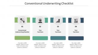 Conventional underwriting checklist ppt powerpoint presentation pictures cpb