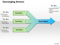 Converging arrows powerpoint template slide