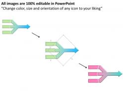 Converging arrows powerpoint template slide