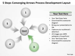 Converging arrows process development layout circular flow powerpoint templates