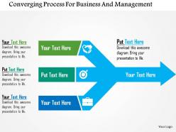 Converging process for business and management flat powerpoint design
