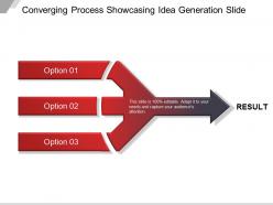 Converging process showcasing idea generation ppt example