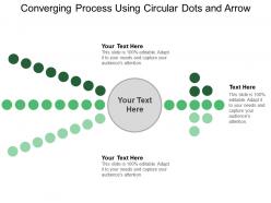 Converging process using circular dots and arrow