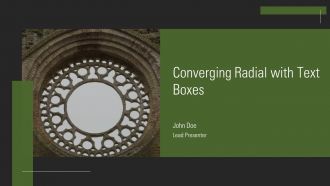 Converging Radial With Text Boxes PPT Template AT