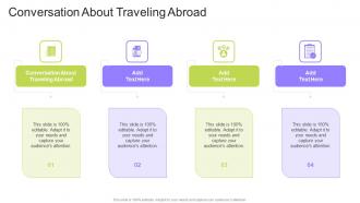 Conversation About Traveling Abroad In Powerpoint And Google Slides Cpb