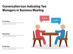 Conversation icon indicating two managers in business meeting