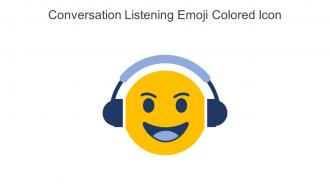Conversation Listening Emoji Colored Icon In Powerpoint Pptx Png And Editable Eps Format