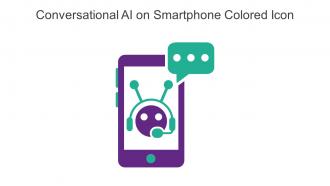 Conversational AI On Smartphone Colored Icon In Powerpoint Pptx Png And Editable Eps Format