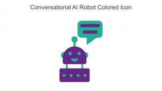 Conversational AI Robot Colored Icon In Powerpoint Pptx Png And Editable Eps Format