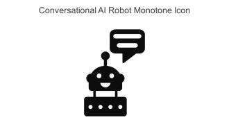 Conversational AI Robot Monotone Icon In Powerpoint Pptx Png And Editable Eps Format