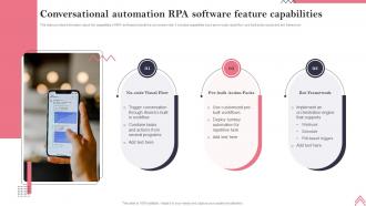 Conversational Automation RPA Software Feature Capabilities