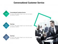 Conversational customer service ppt powerpoint presentation model design inspiration cpb