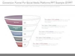 Conversion funnel for social media platforms ppt example of ppt
