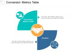 Conversion metrics table ppt powerpoint presentation ideas slides cpb